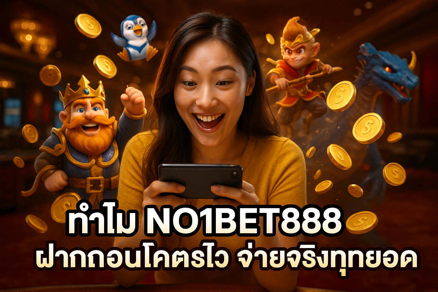 ทำไม NO1BET888 ฝากถอนโคตรไว จ่ายจริงทุกยอด