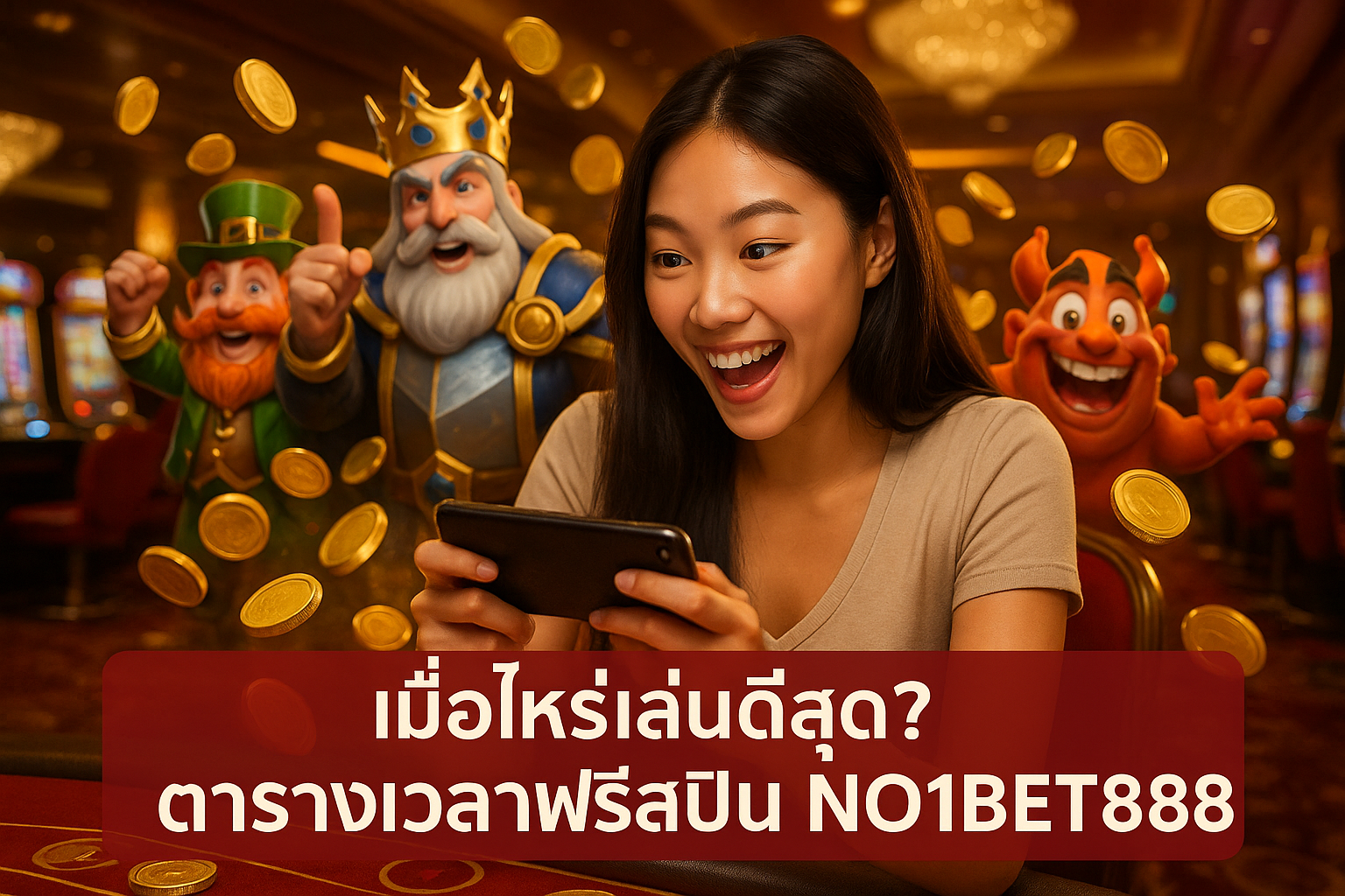 เมื่อไหร่เล่นดีสุด? ตารางเวลาฟรีสปิน NO1BET888