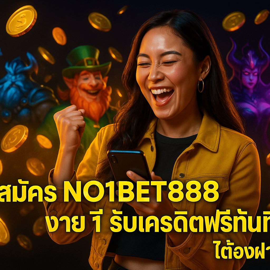 สมัคร NO1BET888 ง่าย 1 นาที รับเครดิตฟรีทันที ไม่ต้องฝาก